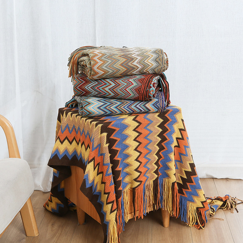 Battilo Boho selimut lempar ringan, lempar rajut dengan rumbai tenun Bohemian, selimut Sofa tempat tidur lembut selimut dekorasi kotak-kotak