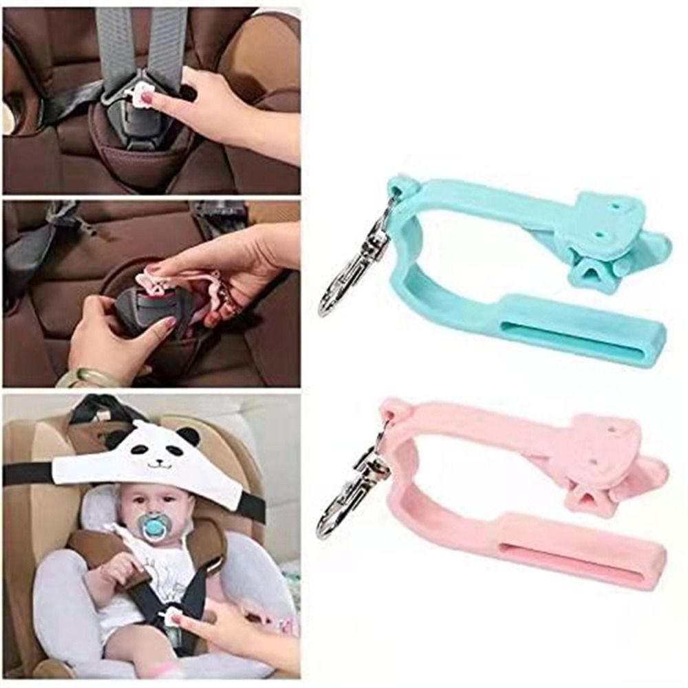 Herramienta de desbloqueo portátil para niños, dispositivo de desbloqueo de llave de asiento de coche, llavero de cinturón de seguridad, 2 piezas
