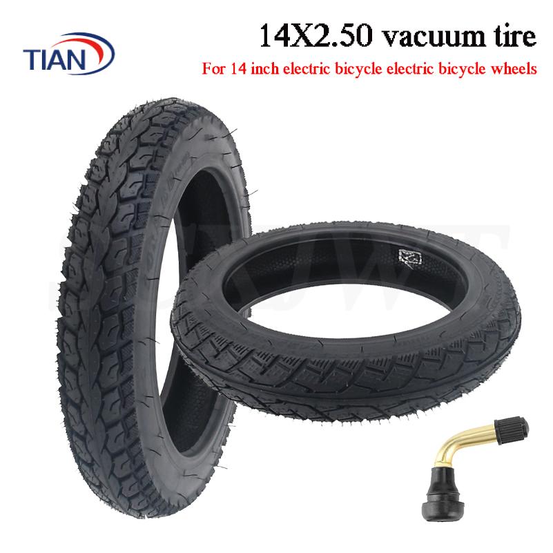 14x2.50 (64-254) pneus sans chambre pneu de roue pneumatique pour 14 pouces Scooter électrique vélo roues pneu