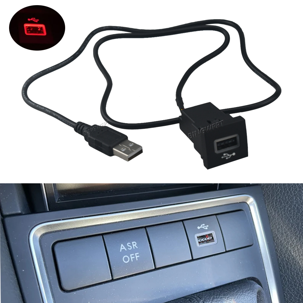 Untuk VW Golf 6 Jetta 5 MK5 Scirocco 2006-2012 Adaptor Input USB Audio Radio U-disk Flash Soket Antarmuka Kabel
