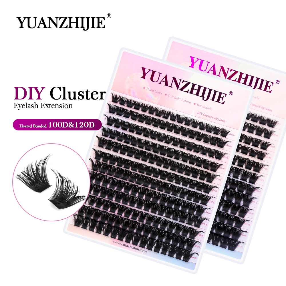 12 Linien flauschige YUANZHIJIE 20D/30D/40D/50D/60D/70D/80D DIY Wimpern Cluster individuelle Wimpern Premium-Material Make-up-Tools
