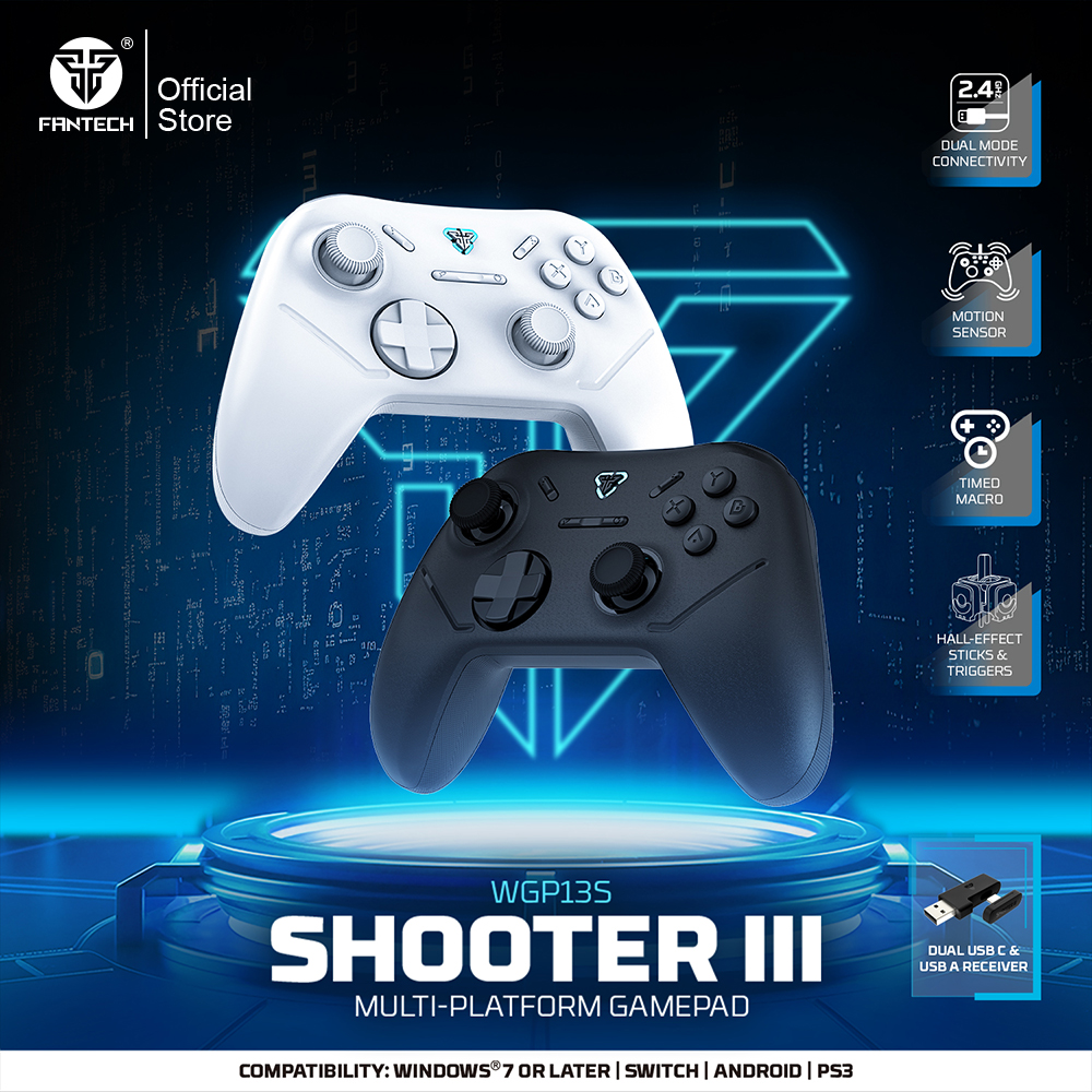 FANTECH SHOOTER III WGP13S Геймпад Беспроводной игровой контроллер Триггеры с эффектом Холла и джойстик для подсказки 1000 Гц для ПК Android NS