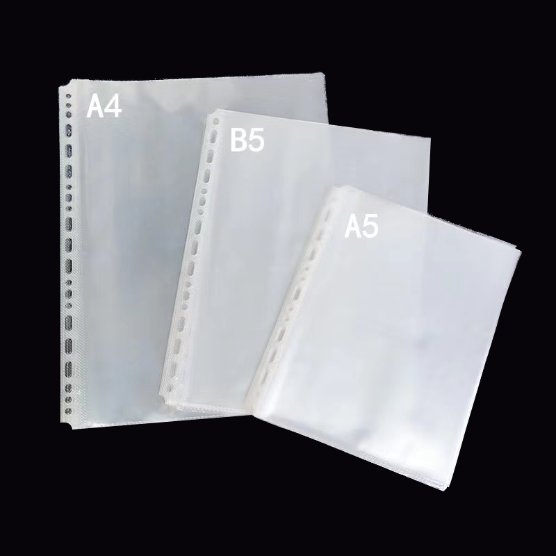 25 個の透明プラスチック A5B5A4A3 フォルダーバッグドキュメント用透明シートルーズリーフ充填プロテクターノートブックバインダーオーガナイザー