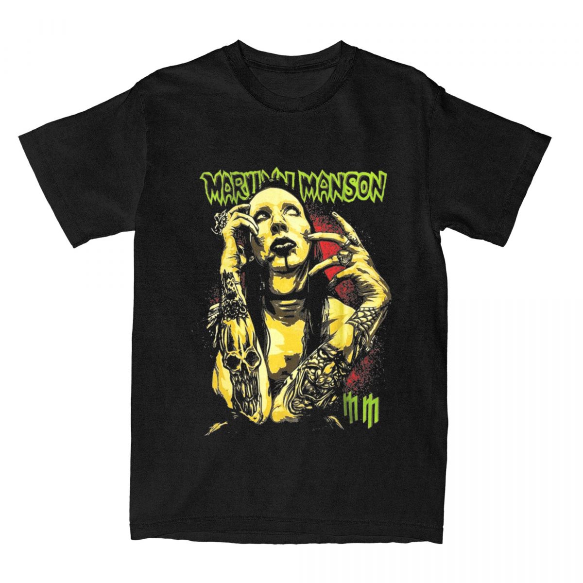 Marilyn Manson Gothic Fans T-shirts Vintage Streetwear Leisure Katoen Korte Mouw Casual Mannen Vrouwen Grappig Harajuku Unisex Tops