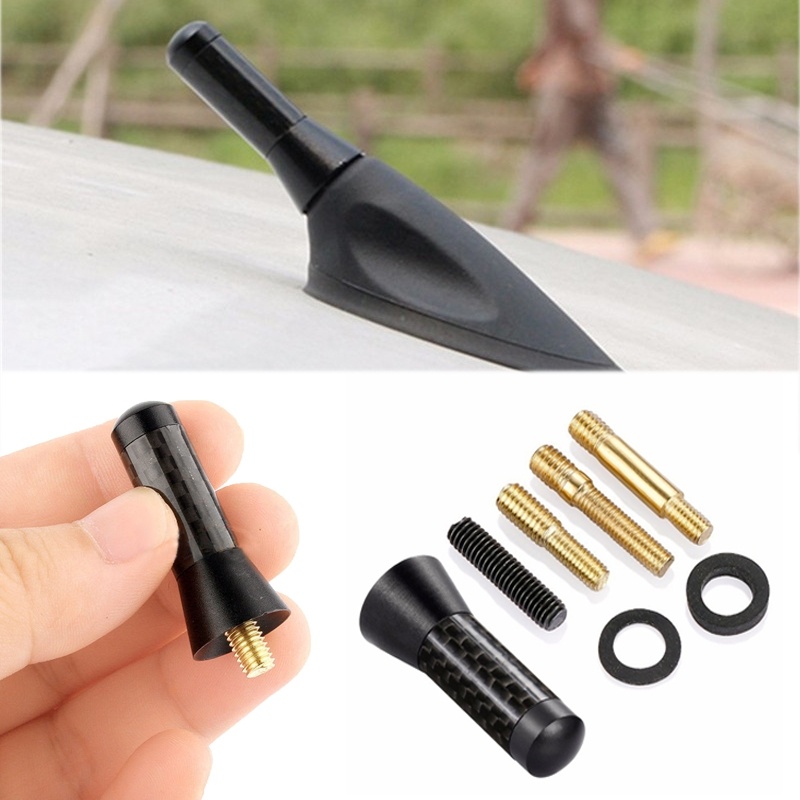 Antena de techo de coche, señal mejorada FM/AM, tornillo de fibra de carbono de Metal para Toyota Auris Corolla Reiz Avensis Verso Yaris Aygo Rav4 Sci