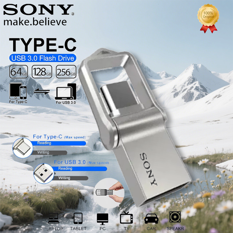 SONY ミニ 2TB ペンドライブ OTG フラッシュドライブ 高速 1TB メタルペンドライブ 512GB 256GB USB Type-C ポータブルメモリ USB スティック スマホ用