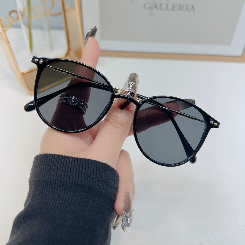 Nova chegada óculos de sol redondos moda armação de metal feminino masculino circular óculos de sol para feminino masculino gradiente viajar oculos