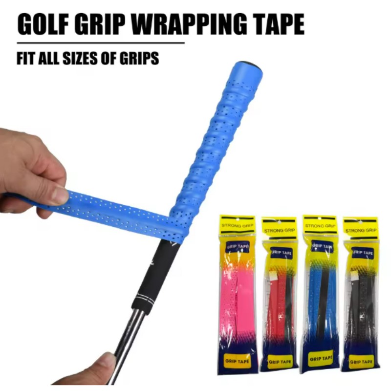 Golf Club Grip Tape Golf Grip Wrapping Tapes Non-slip Sweatproof PU Wrapping Quick Replacement Golf Club Grip Solution
