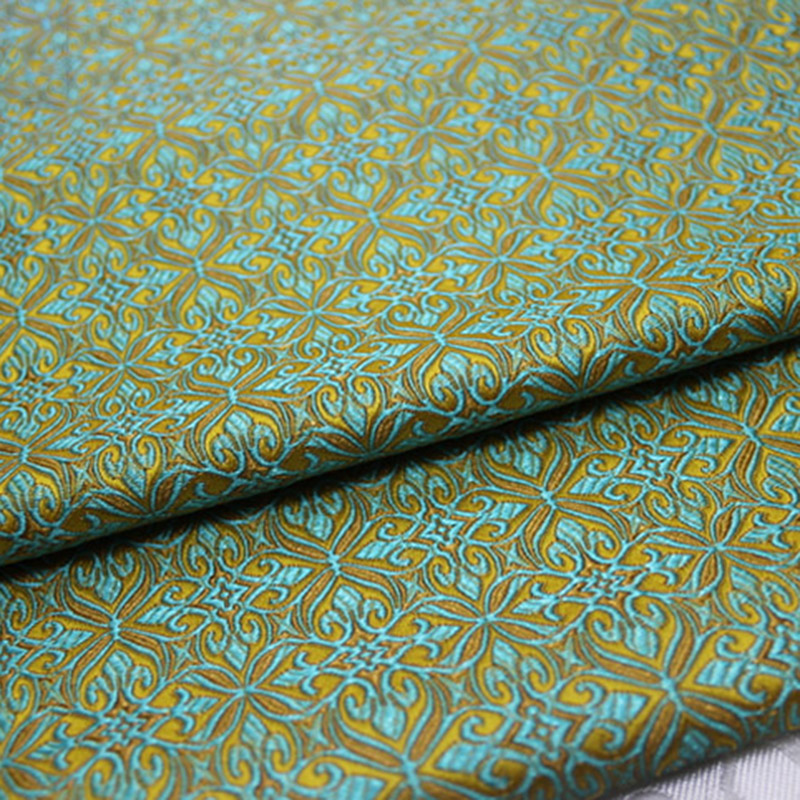 50 ซม.ดอกไม้รูปแบบผ้า Jacquard Damask ผ้ากระโปรงเวทีชุดเสื้อผ้าเสื้อผ้าม่านเย็บ DIY บ้านสิ่งทอตกแต่ง