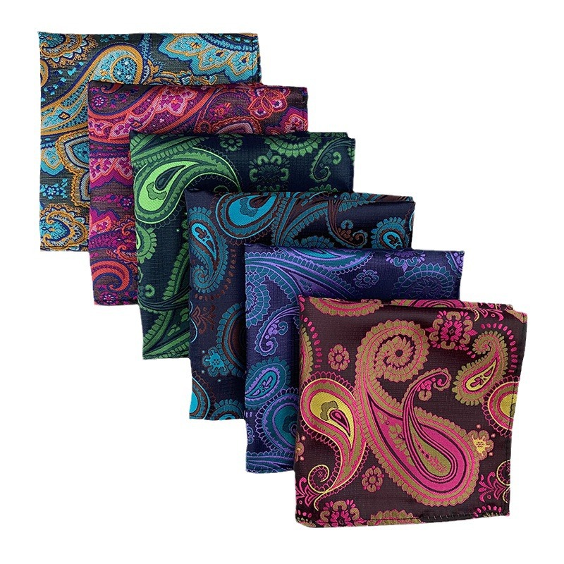 Lenço de poliéster estampado lenço de bolso lenço de bolso lenço quadrado lenços terno acessórios de decoração para homens e mulheres