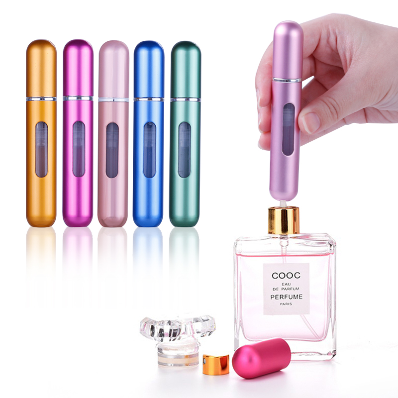 5ml Bottom Charge profumo bottiglia riutilizzabile contenitore liquido per cosmetici Spray imbottigliamento Dispenser Press Head viaggio portatile
