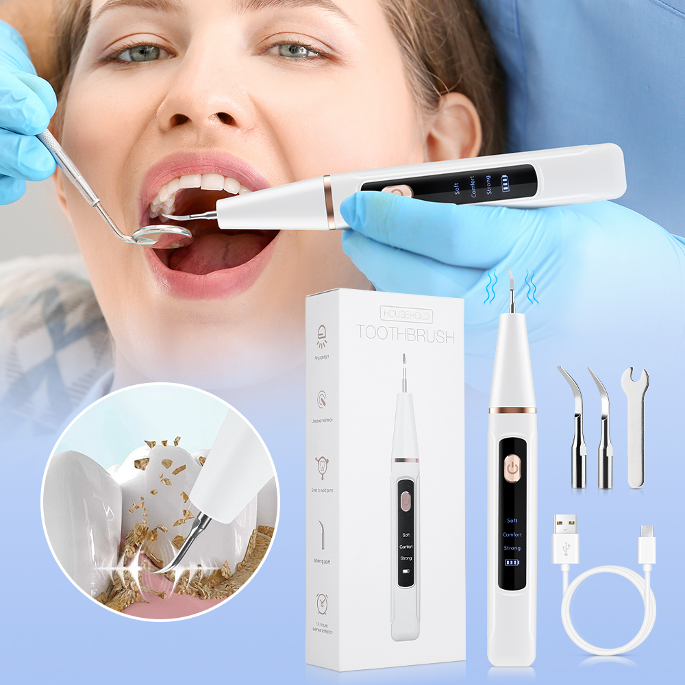 Ultradźwiękowy skaler dentystyczny, czyścik do zębów, usuwanie kamienia nazębnego, elektryczny soniczny odstrańacz płytki nazębnej, wybielanie zębów, higiena jamy ustnej