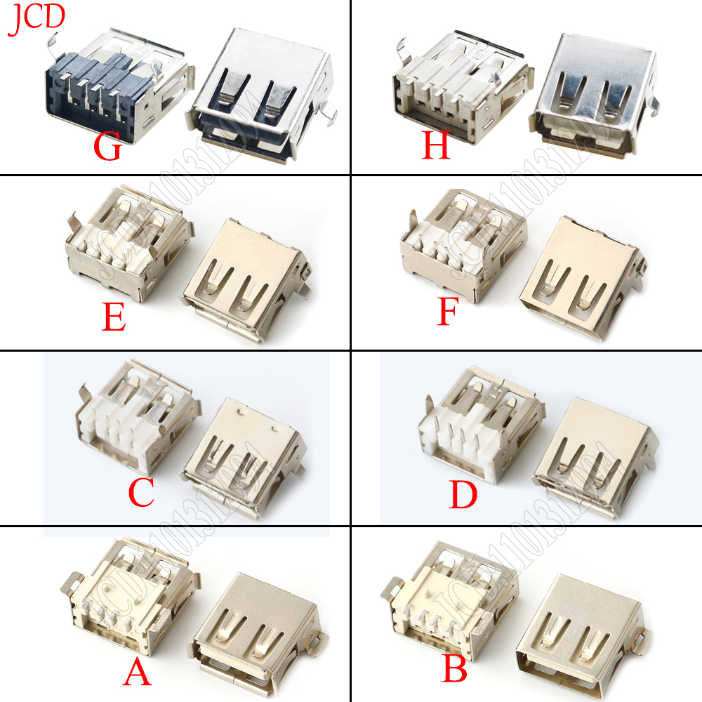 10 pièces USB 2.0 Type A femelle Jack Port 4Pin DIP connecteur à souder prise PCB USB-A Type Angle droit