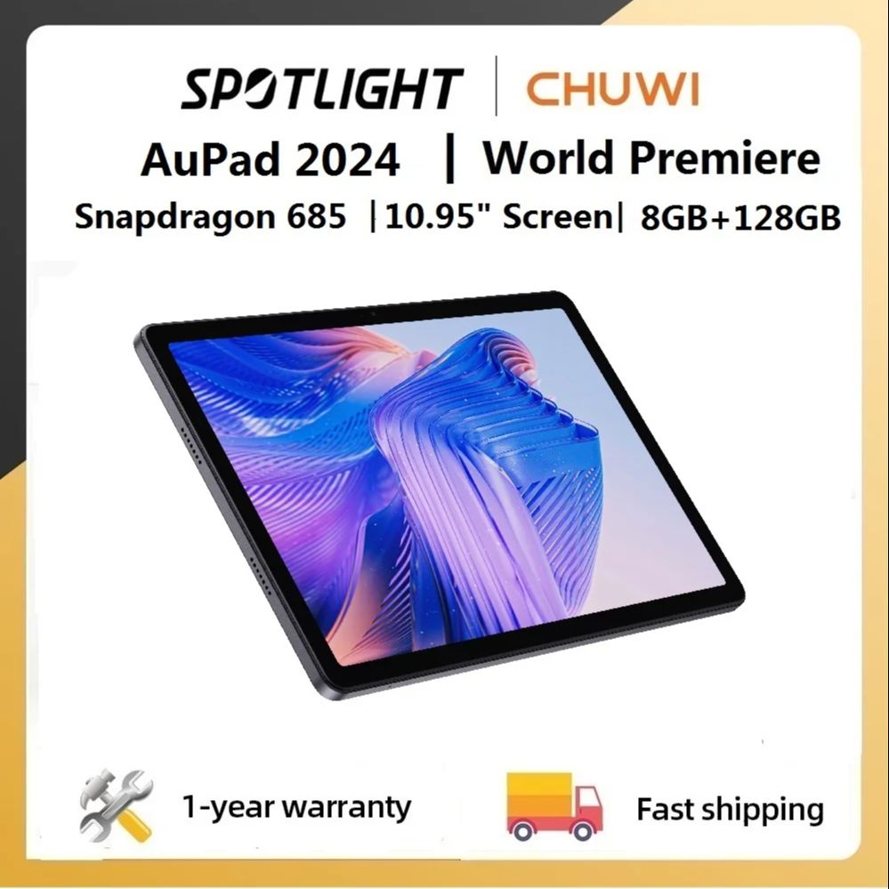 CHUWI AuPad tableta de 10,95 pulgadas 1200*1920 pantalla FHD Snapdragon 685 octa-core 8GB DDR4 128GB ROM 4G LTE GPS Android 14 tabletas PC