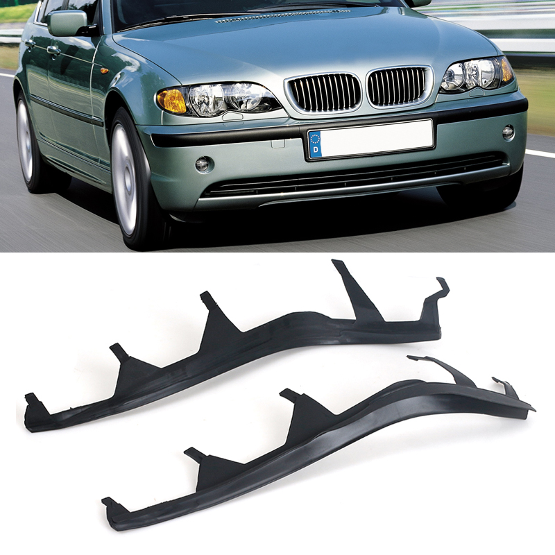 Tiras superiores dianteiras do farol do carro para bmw e46 325i 2002-2005 guarnições farol capa vedação tira gaxeta 63126921859 63126921860