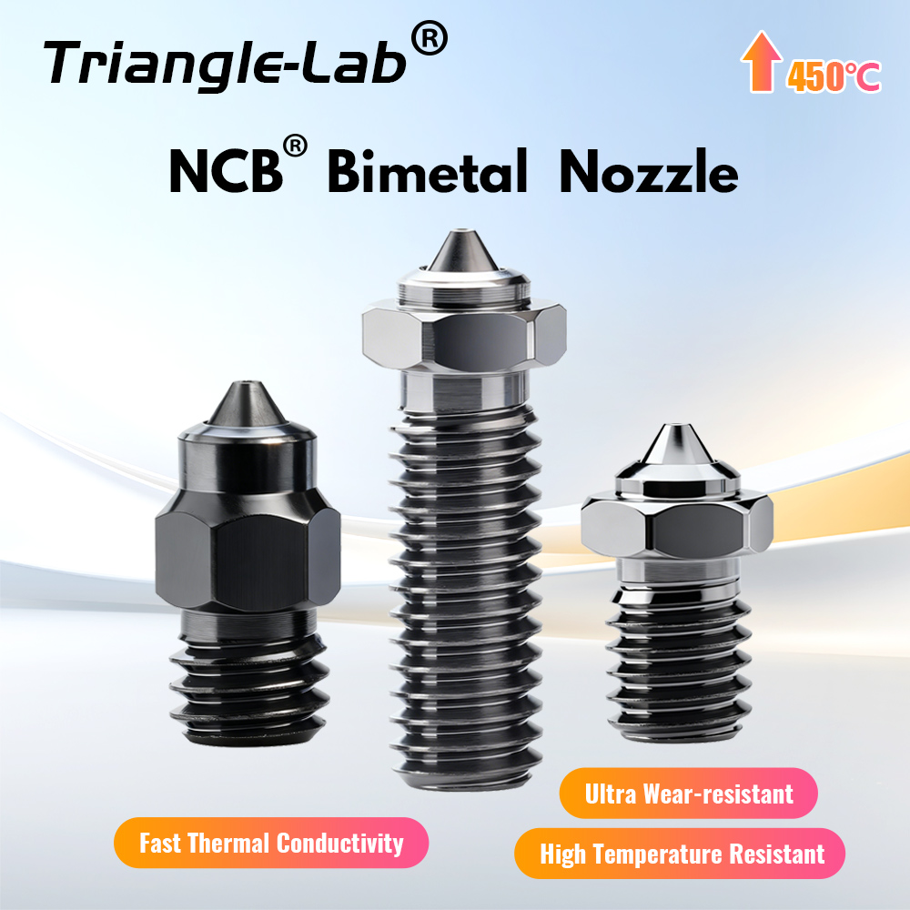 Trianglelab NCB ™   Dysza V6 VOLCANO MK8 DLC Bimetalowa ze stali hartowanej, stopu miedzi, z powłoką diamentową, odporna na zużycie, do Voron3D