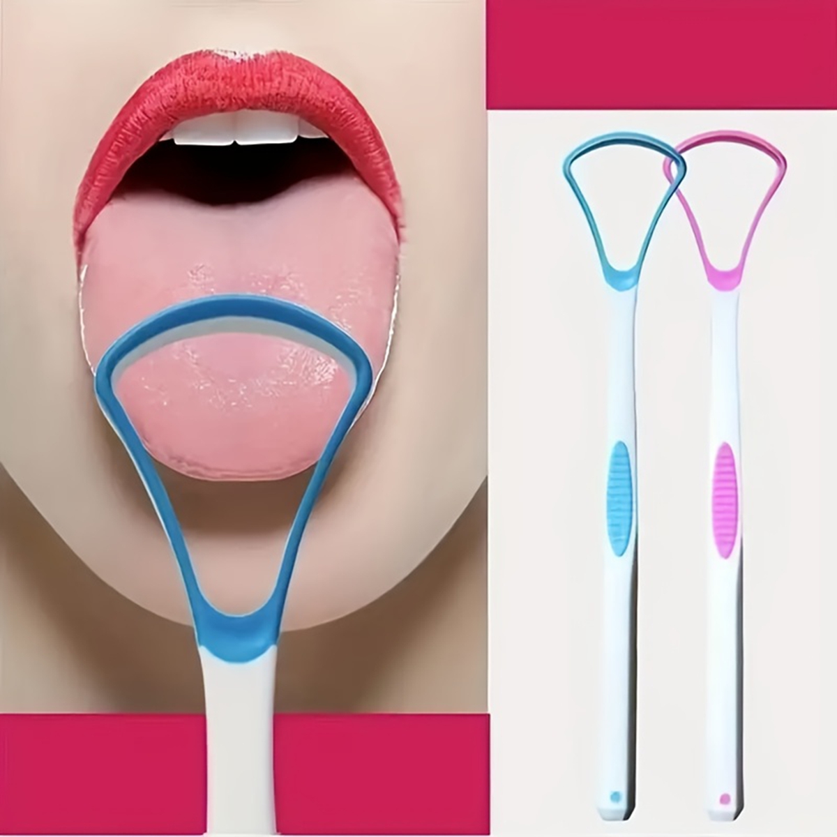1/3/5pcs Tongue Scraper Oral Cleaner Brush Fresh Breath Cleaning Coated Toothbrush Hygiene Care Tools