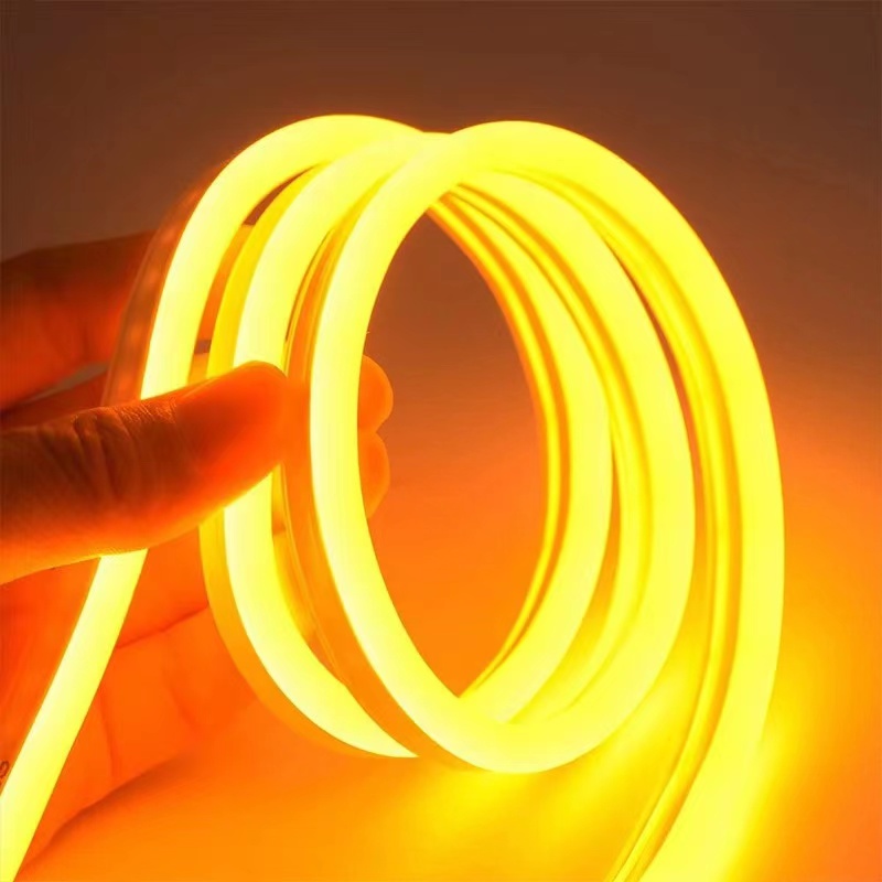 12v led luzes de tira néon fita flexível lâmpada corda à prova dwaterproof água barra tubo silicone 1cm 1led corte diy ad sinal placa outdoor