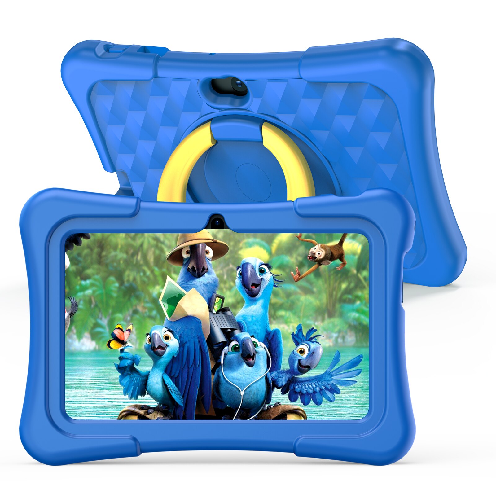 PRITOM-Tablet para crianças, Android 11, WiFi, Bluetooth, câmera dupla, software educacional, instalado com estojo de prova, 7 in, 32 GB