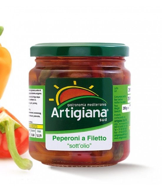 Paprika mit Kapern und Oliven 280g - Artigiana