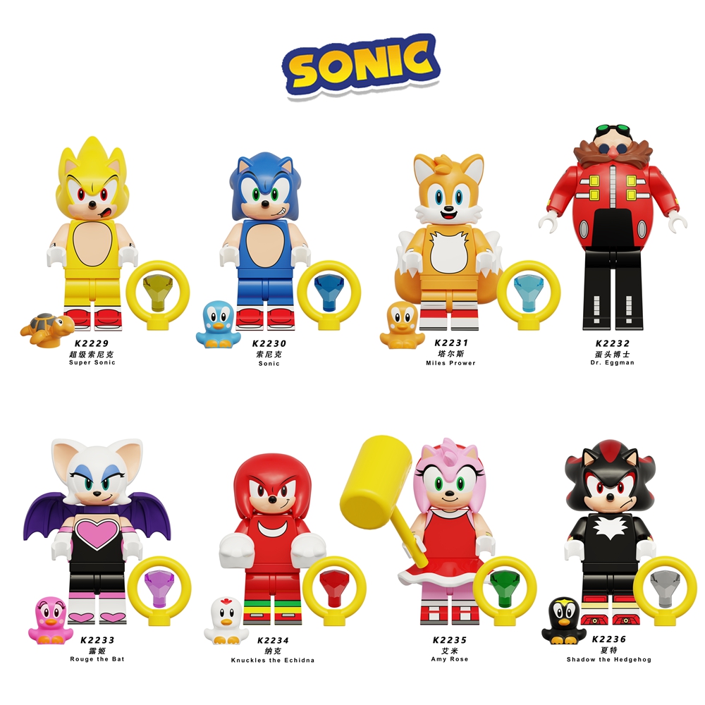 Set SONIC Laris Manis 2026, Mainan Edukasi Blok Bangunan Figur Karakter untuk Anak Laki-laki dan Perempuan, Hadiah Game Landak Anime