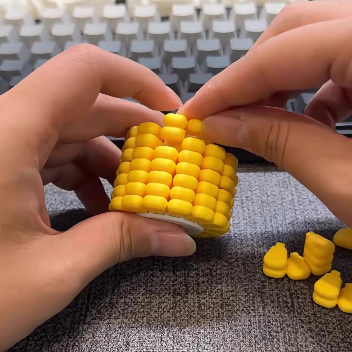 Grappig Speelgoed 3D Afdrukken Maïs Magische Kubus Stress Verlichten Tetris Puzzel Originaliteit Becrypt Hersenen Brandend Ontwikkelingsspeelgoed