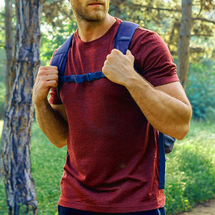 Herren Superfeine Merinowolle T-Shirt Unterhemd Feuchtigkeitsableitend Atmungsaktiv Schnelltrocknend Geruchshemmend Juckreizfrei Bequeme Passform Alle Größen
