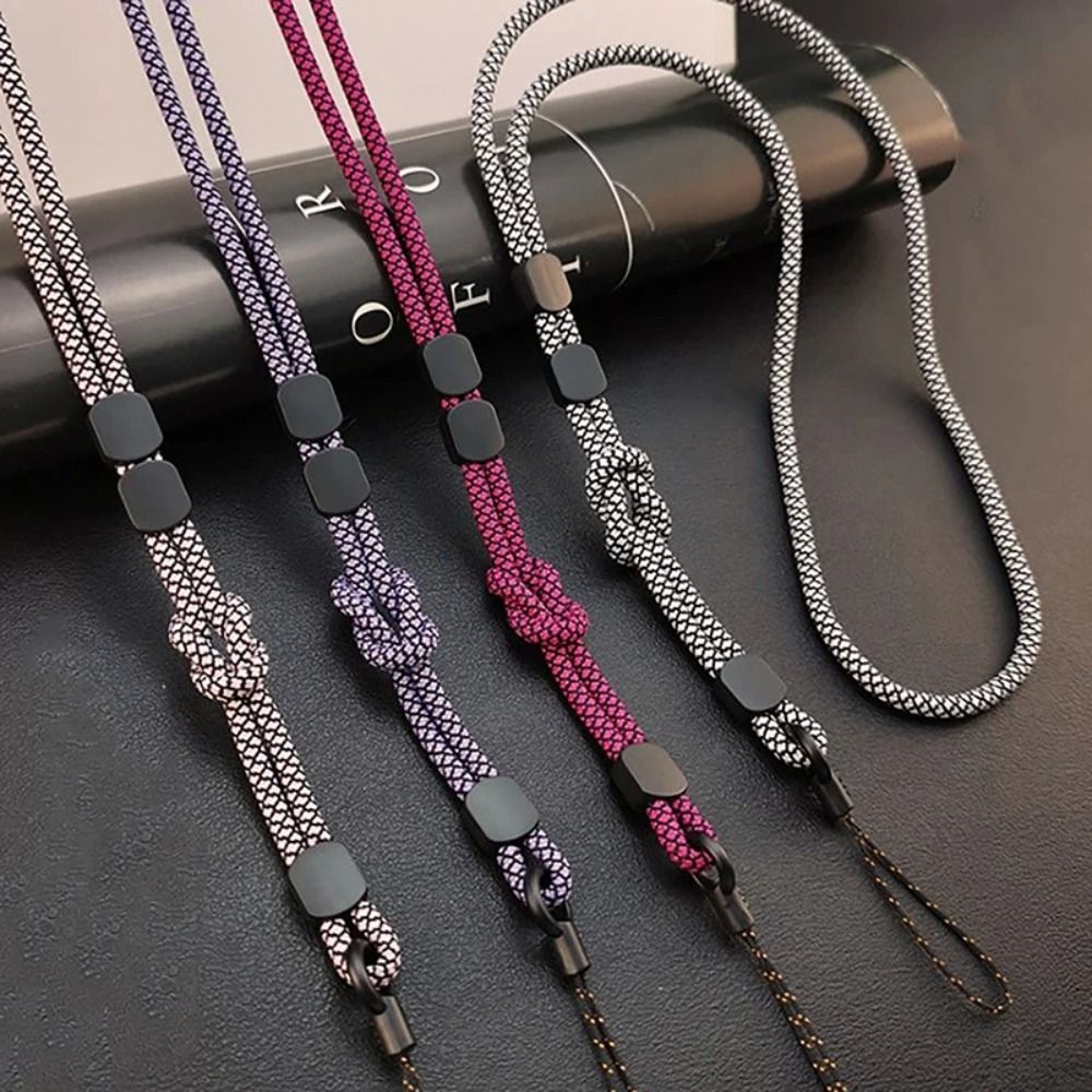 Cordón de teléfono móvil tejido a mano, cadena larga ajustable para colgar en el cuello, desmontable, antipérdida, doble uso, nuevo
