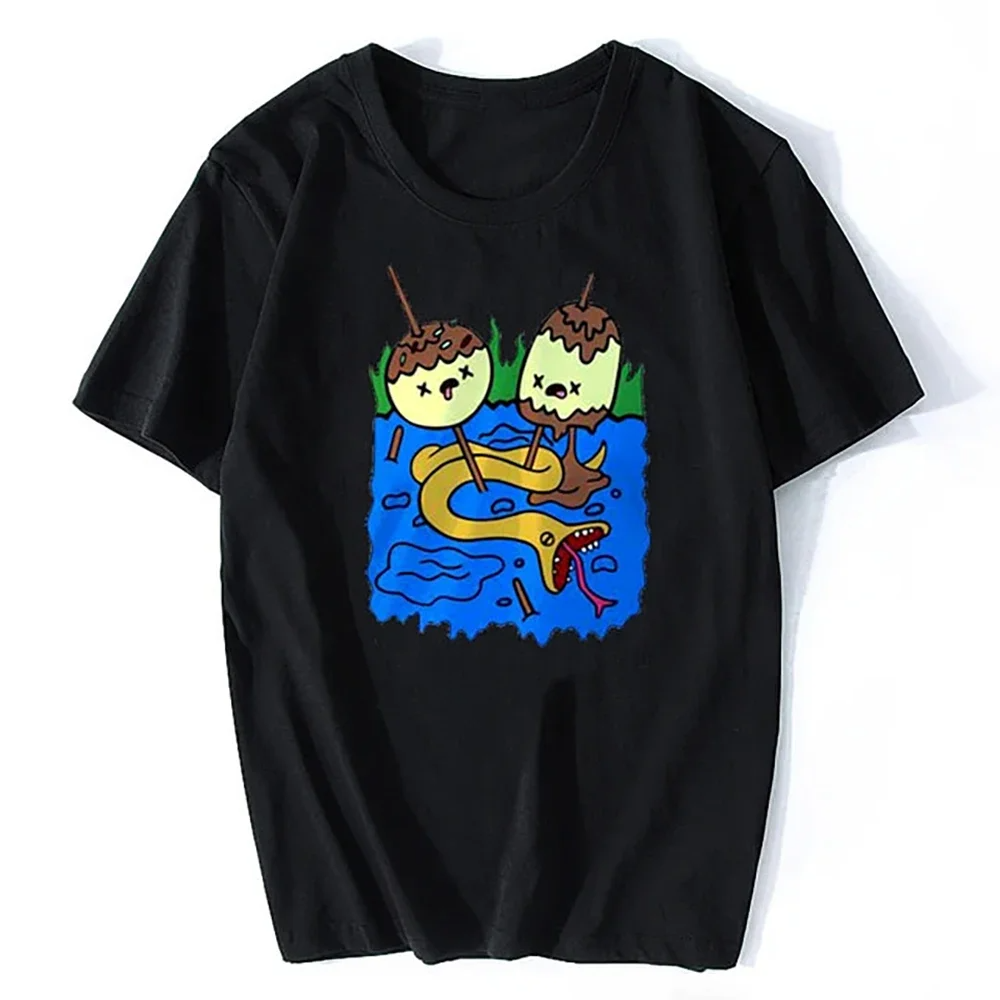 Ropa de verano para hombre y mujer, camiseta informal de princesa masticable Rock, camiseta divertida de Adventure Time, camiseta de moda Harajuku para hombre y mujer