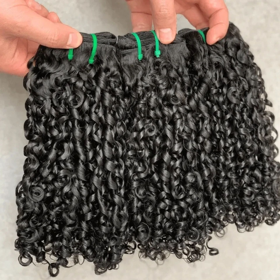 Włosy naturalne Pixie Curly, głęboko kręcone, brazylijskie, surowe, do przedłużania, 8-24 cale, luźne, głęboko falowane.