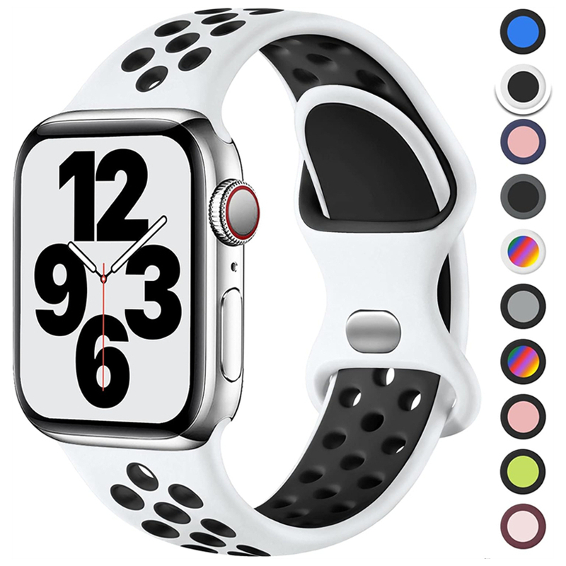 Correa para Apple Watch de 44mm, 49mm, 45mm, 40mm, 41mm, 38mm, 42mm, pulsera deportiva transpirable, serie iwatch 8 SE 7 6 5 9 Ultra