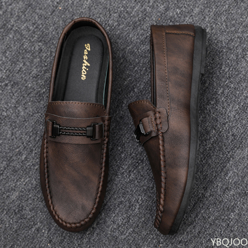 Simples e confortável nova primavera verão sola macia leve masculino moda versátil sapatos masculinos de sola grossa respirável