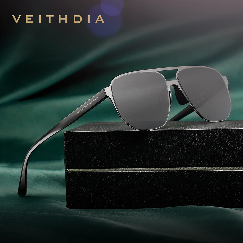 Veithdia Männer Pilot Sonnenbrille Sport polarisierte UV400 Nylon Linse Outdoor Fahr brille Edelstahl Sonnenbrille für Männer