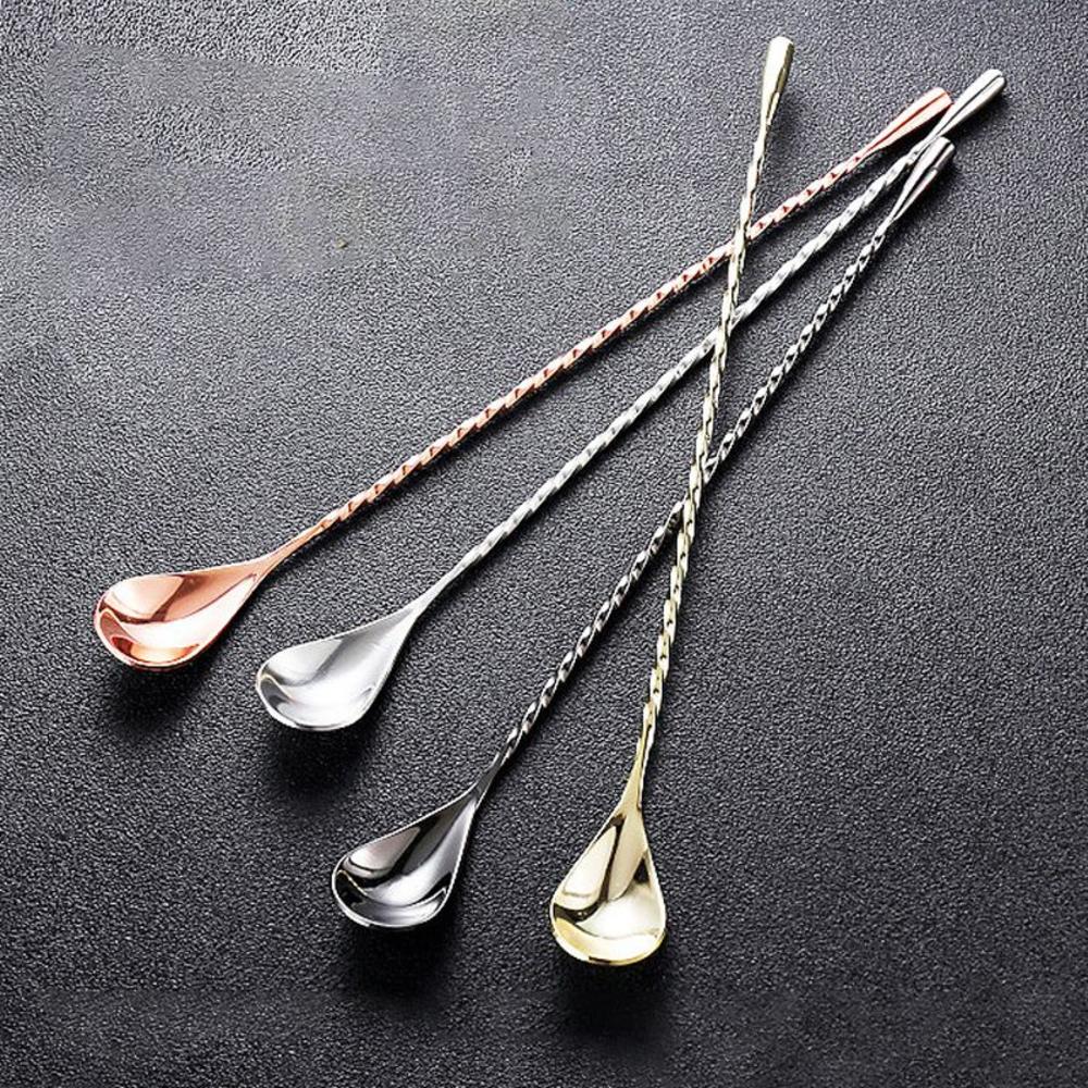 Tay Cầm Dài Cocktail Ly Tự Động Khuấy Pha Chế Rượu Trộn Dính Thìa Inox Não Đính Charm The Bộ Phụ Kiện Whisky Bình Lắc Thanh Nhà Bếp