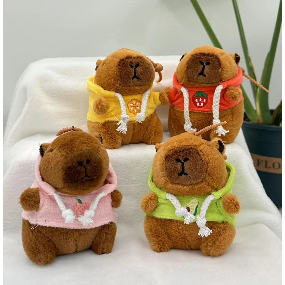 Schattig cartoon capibara hanger pluche speelgoed pop tas hangende ornamenten schattige Kapila sleutelhanger pop auto hanger ornamenten