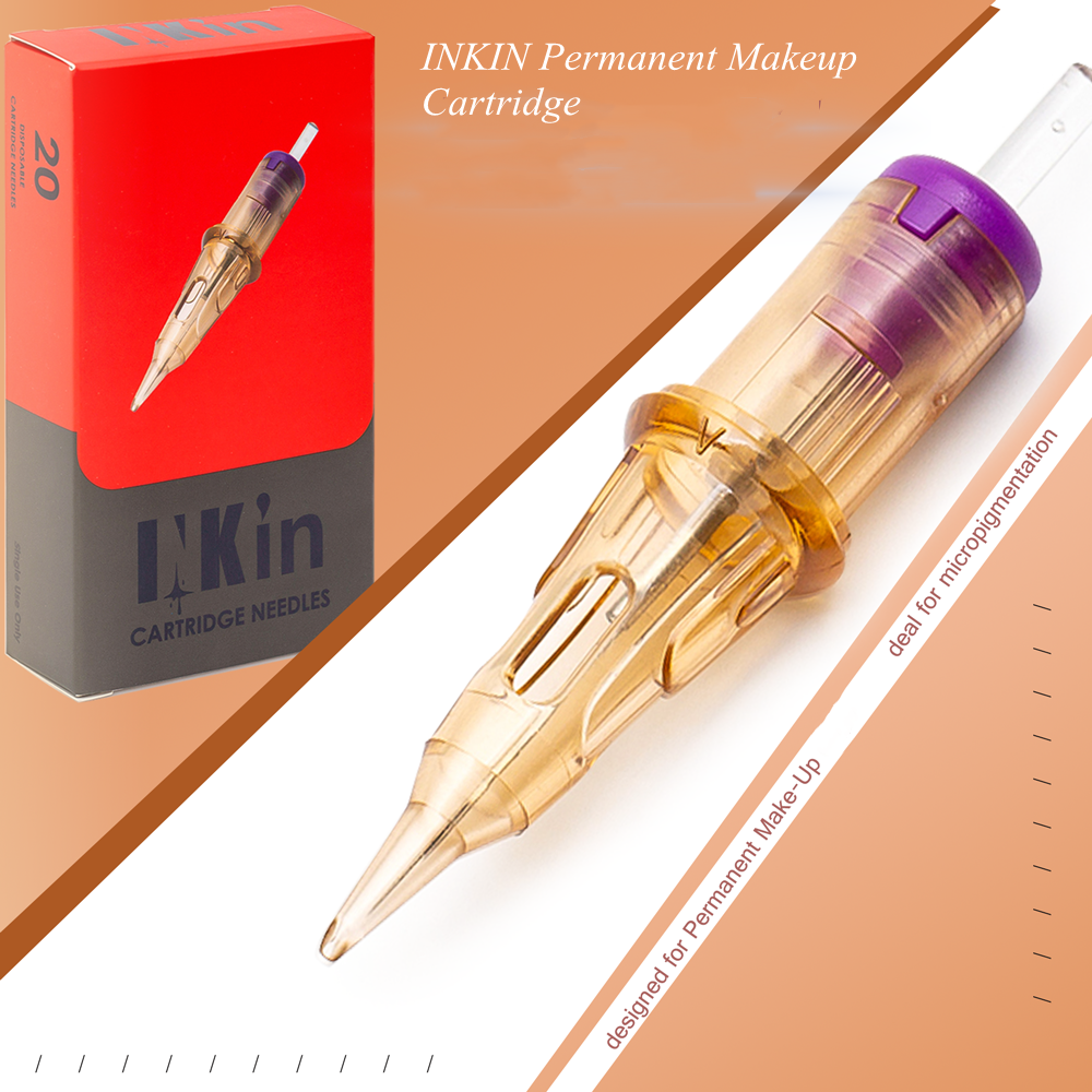 INKIN PMU SMP cartucho de aguja de tatuaje 1RL agujas de maquillaje permanente ceja delineador de ojos labios cartucho máquina de tatuaje pluma