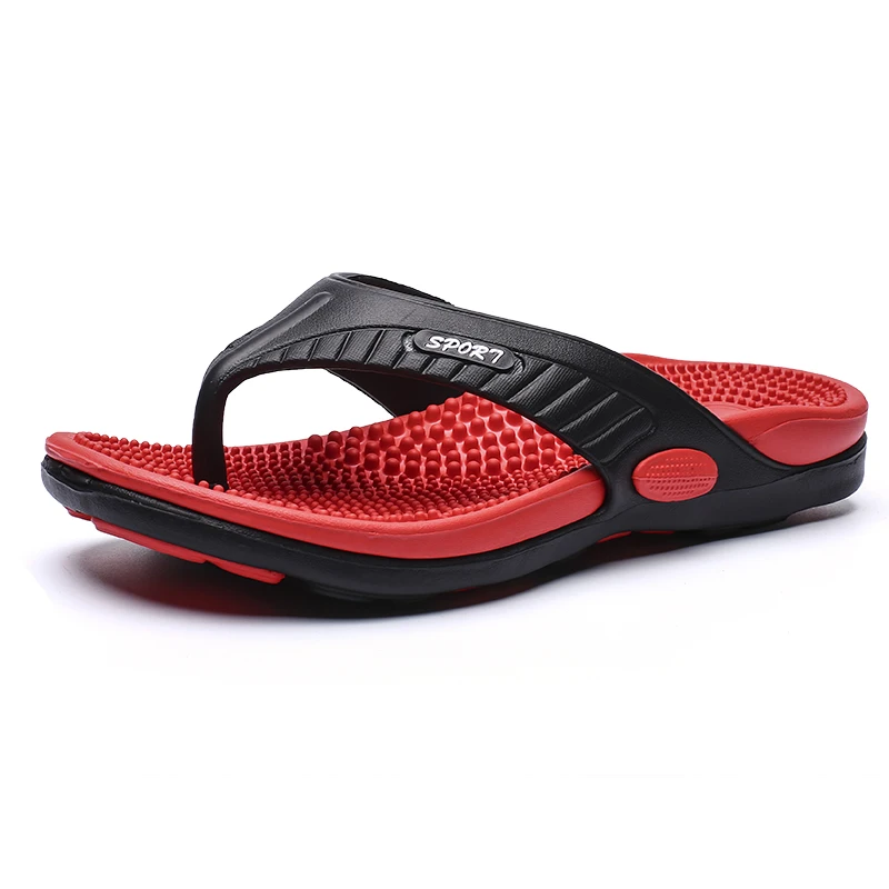 Massage Slippers voor Mannen Zomer Ademende Strandschoenen Sandalen Mannen Luxe Slippers Ademend Plus Big Size Heren Slippers 46
