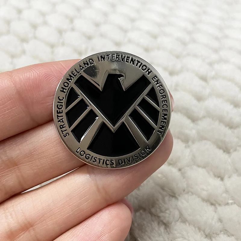 Strategic Homeland Intervention Enforcement Logistics Division enamel pin eagle logo badge jewelry