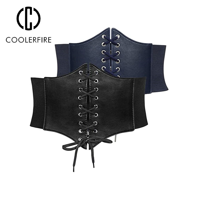 Cinturón de corsé para mujer, fajas, cintura elástica, cinturones anchos, moda informal, vestido de marca de lujo con cordones, cintura en el pecho ajustada y holgada AL101