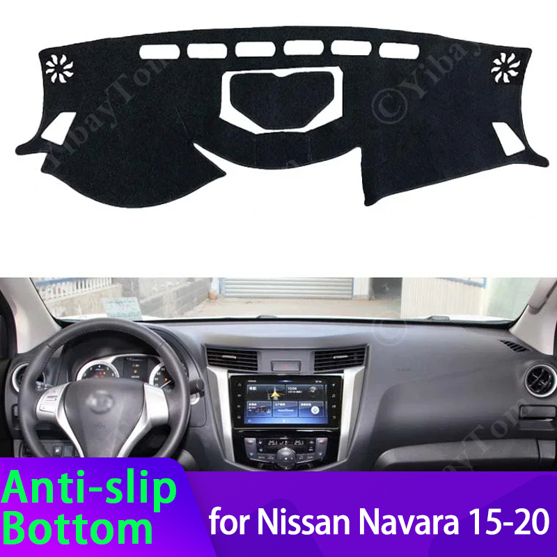 สำหรับนิสสันนาวารา NP300ชายแดน D23 2015 ~ 2021แผงหน้าปัดรถยนต์แผ่นรองแผงหน้าปัดแผ่นพรมม่านบังแดดอุปกรณ์เสริมเบาะ