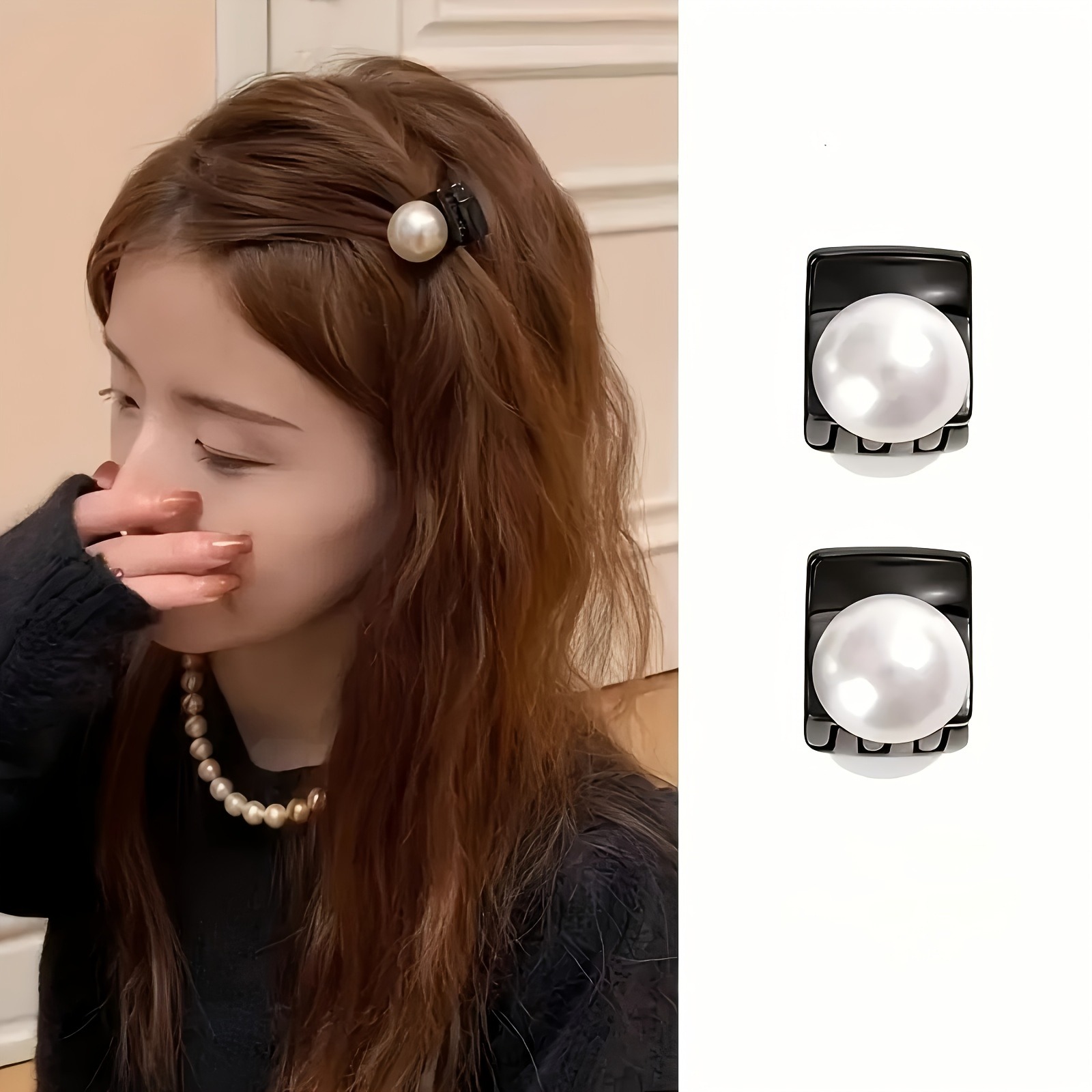 2 uds pelo de perlas de lujo ligero con Mini diseño de agarre fuerte adecuado para sombreros versátiles de textura elegante de moda fragmentada
