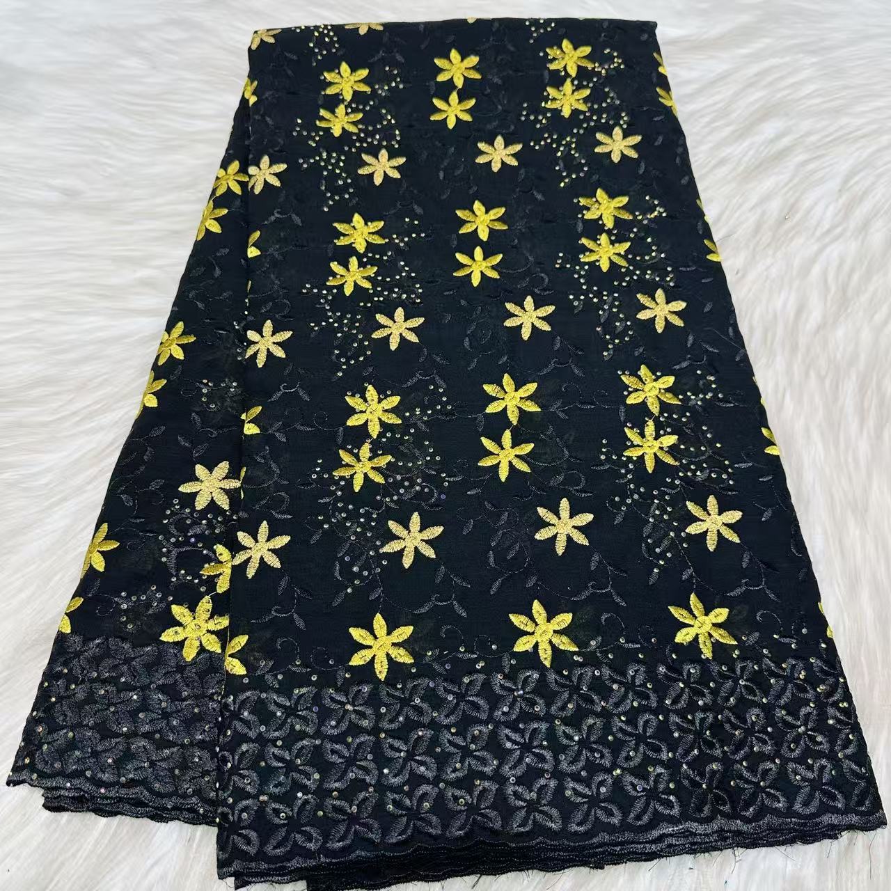 Original Schweizer Voile-Spitze, höchste QualitĂ€t, afrikanischer bestickter Stoff, 100 % Baumwolle, fĂŒr nigerianische Hochzeitskleidung.