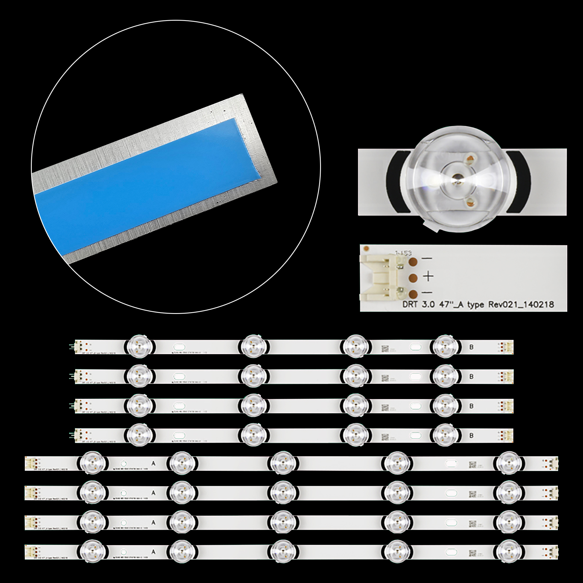 LED strip For 47" TV 47LB6300 47lb650v 47LB5610 47LB565V DRT 3.0 47" 47GB6500 47LB652V 47LB631V 47LB561V