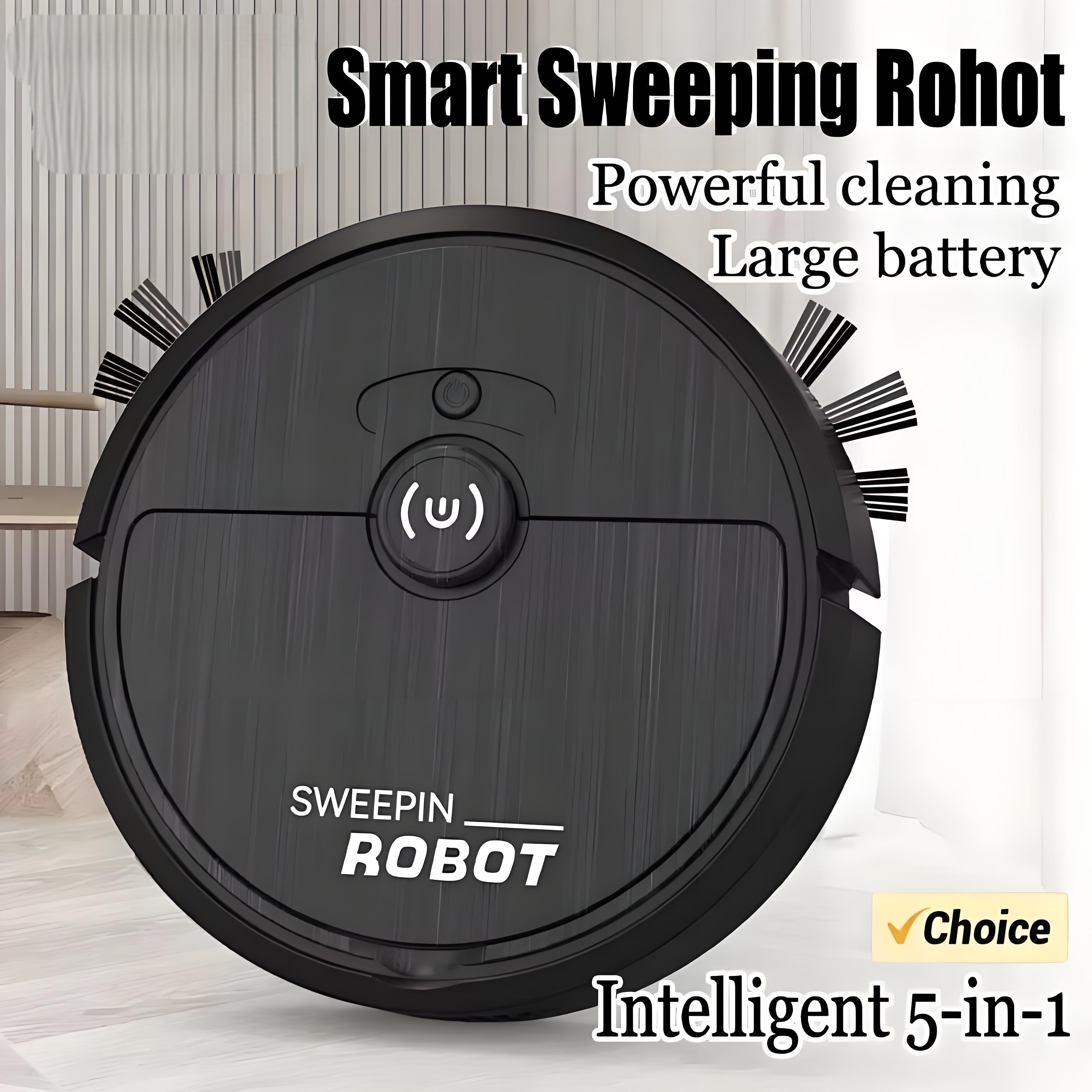 Nuevo Aspiradora Robótica portátil 5 en 1 para el hogar, máquina barredora recargable por USB, Mini Robots inalámbricos para cocina
