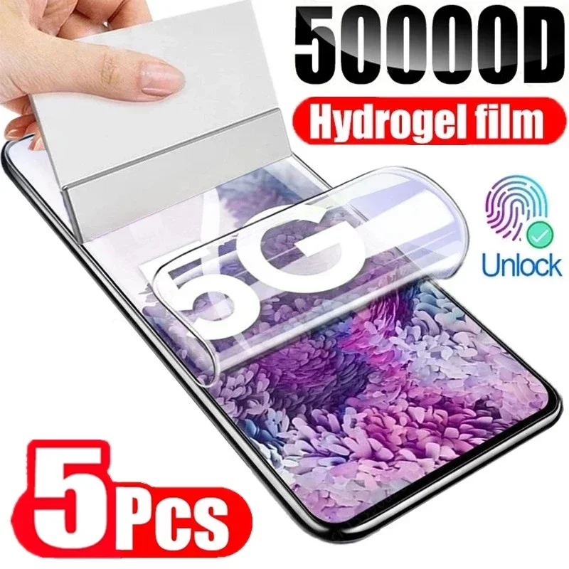 Film Hydrogel pour Samsung S21 S23 S22 Ultra S24 S8 S9 S10 Plus S21FE, 5 pièces, protecteur d'écran pour Galaxy Note 20 Ultra 10 Plus S10E