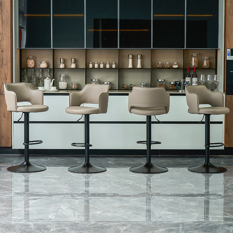Barrel Stool for Home Use Modern Simple Lifting Iron Bar Chair High Chair Mid Island Chair Bar Stool Bar Chairs