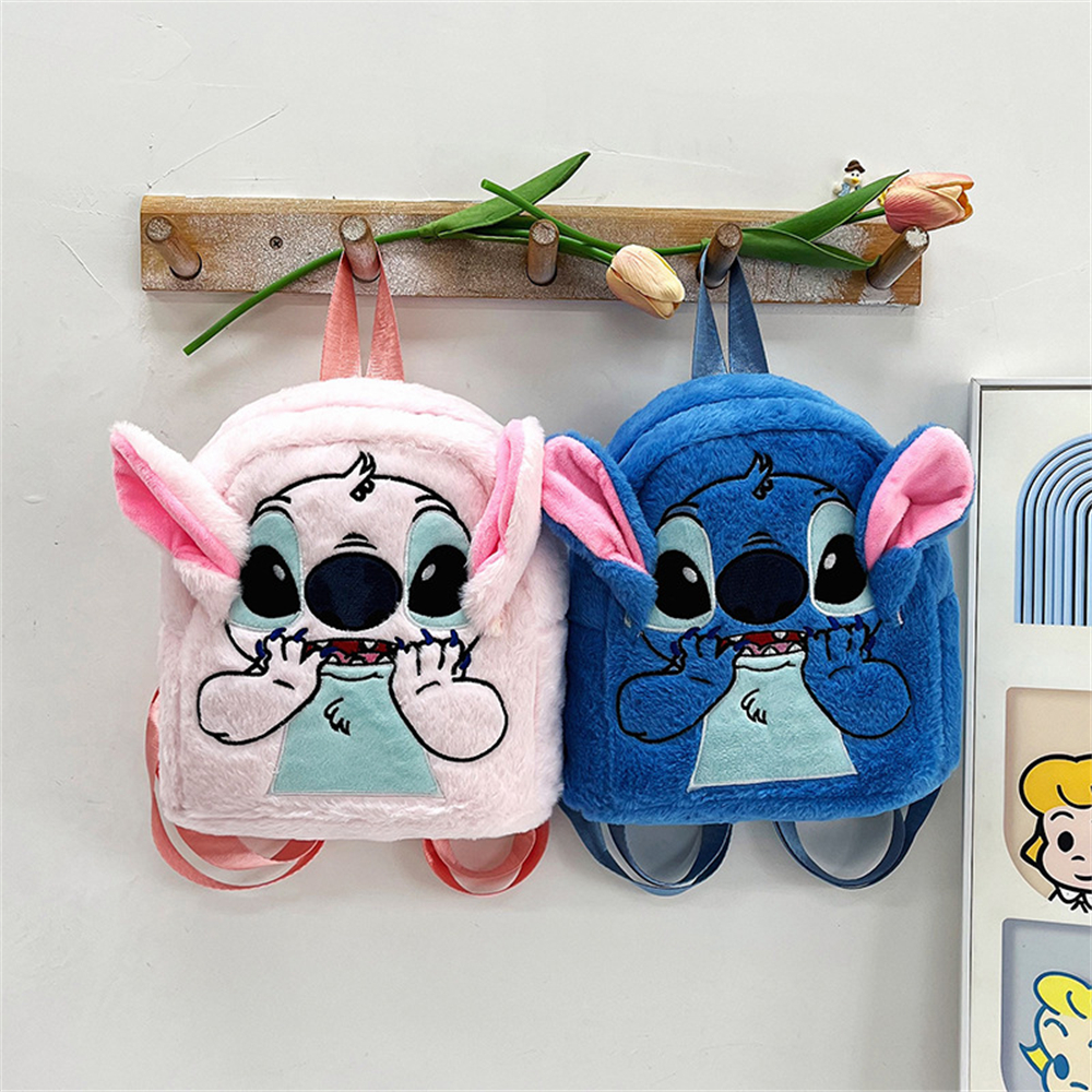 ใหม่กระเป๋าเป้สะพายหลัง Plush Ins ญี่ปุ่น Blue Stitch การ์ตูนตลกขนาดใหญ่กระเป๋าเป้สะพายหลังนักเรียนโรงเรียนอนุบาลกระเป๋าเด็กของขวัญ