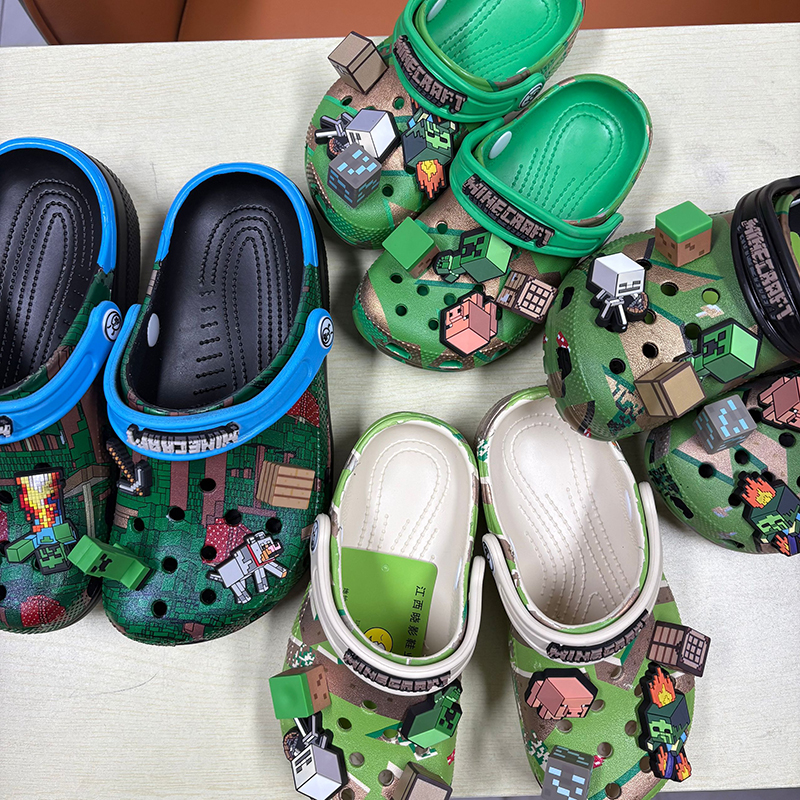 Kinderen Volwassen 3d Thuis Strand Ouder-kind schoenen Mijn Wereld Anime Game Zomer Slippers Gat Sandalen Slippers Eva Sandalen Voor Cadeau