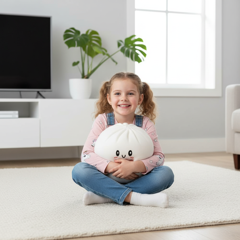 25cm Großes Gedämpftes Gefülltes Brötchen Squishy Spielzeug Kawaii Dumpling Quetsch-Sensorik-Spielzeug Weich Langsam Aufsteigend Stressabbau für Kinder