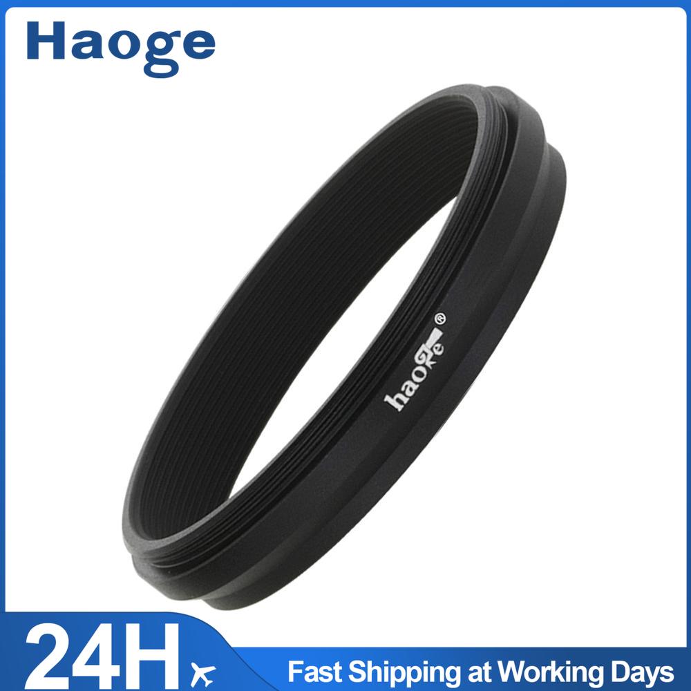 Anillo adaptador de filtro de lente Haoge para cámara Fujifilm Fuji X100VI X100V compatible con tapa de lente de filtro UV CPL ND de 49mm reemplaza AR-X100 negro